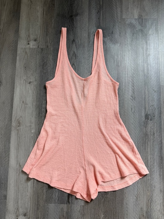 Billabong Never Better Beach Onesie Coverup Romper Sheer Peach Pink - Picture 4 of 12